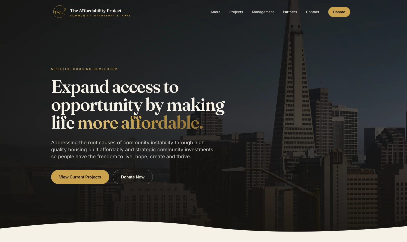 Website design — The Affordability Project